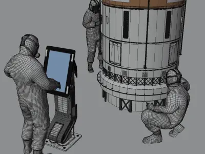 Sci Fi Lab Energy Capsule Low-poly 3D model