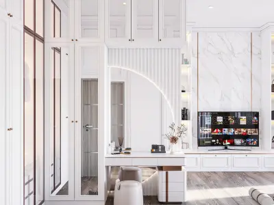 Interior Scene Master Bedroom for 3dsmax 2022 Corona Renderer 3D model