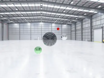 HDRI - Industrial Warehouse Interior 13 - 8192x4096 Texture