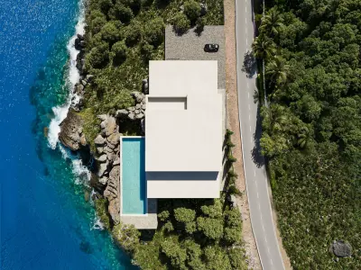 Casa villa beach scene 3D model