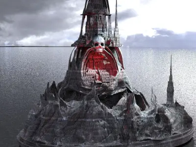 Castle Greyscull Silver scull version  3D model