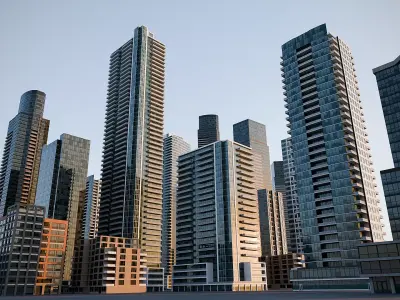 City Building Collection 1 Low-poly 3D model