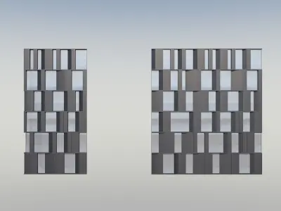 Parametric Facade Pattern Office Model 3D 3D model