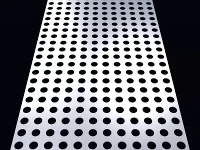 Perforated panel with 28 percent opening 25O68 3D model