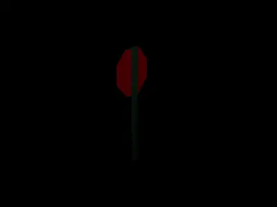 Low Poly Stop Sign Low-poly 3D model