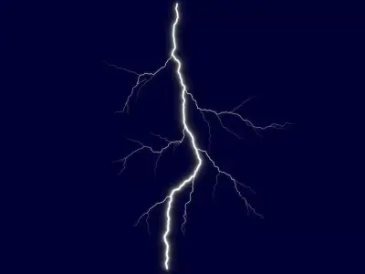 Realistic 3D Lightning CG-04 Low-poly 3D model