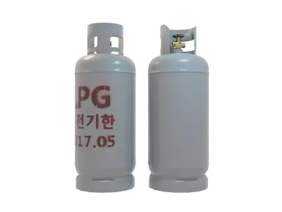 LPG Gas Tank Low-poly 3D model