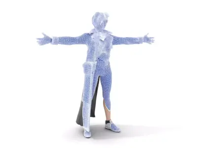 Steampunk Character Model Pack with Detailed Wardrobe Low-poly 3D model