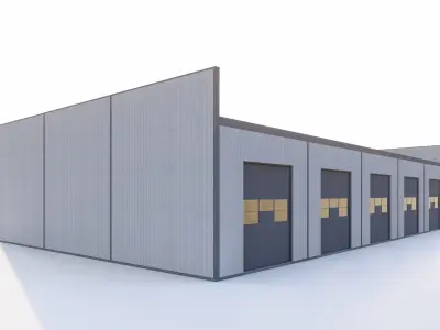 Warehouse model 2 different sizes - archicad skp and more  3D model