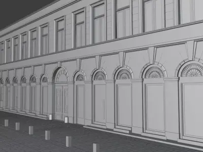 Facade from Budapest Free 3D model