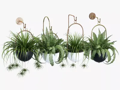 Boho hanging planter 3D model