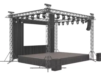 Concert Stage 3D model