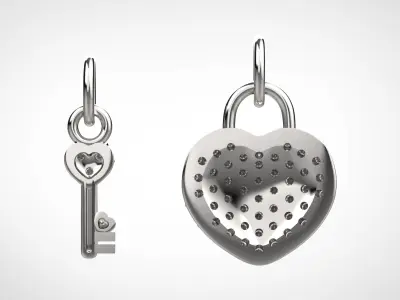 PE1901 Classic Solitaire Pendant half ct CAD STL 18K  1g 3D print model