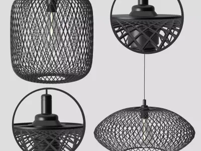 LUFTMASSA pendant light made of wire mesh 3D model