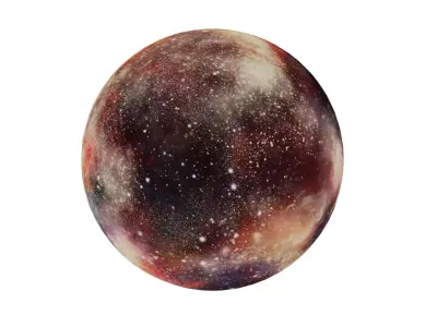 HDRI Panoramic Sky - 360 starfield - 04nebula Low-poly 3D model