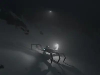 Mechanical Scorpion with Inverse Kinematics  Low-poly 3D model