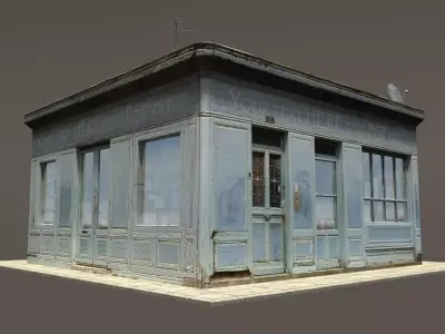 Small Shop Building  Low-poly 3D model
