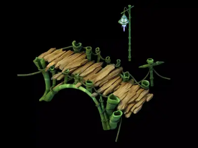 Forget the forest - Bamboo Bridge 23 3D model