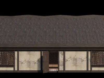 Medieval Houses 41- 4K Textures Game Ready Low-poly 3D model