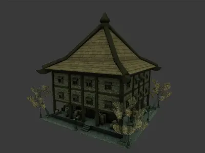 Traditional wooden house 1 3D model