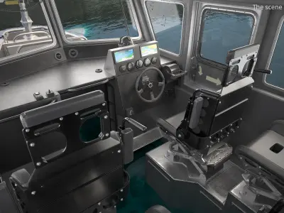  Vehicle Narco Submarine with Patrol Boat on Water 