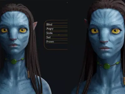 Avatar Character modeling - Blender - Full videos recorded 3D model