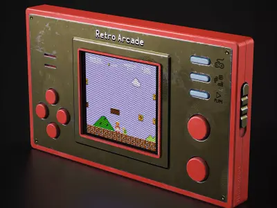 Retro Arcade Pocket Game Low-poly 3D model