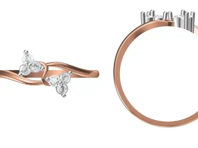 Light Weight Wedding Engagement Women Ring STL JCD Details 3D print model 2