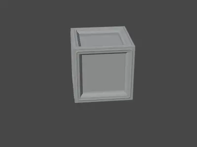 Sci-fi Container with lava fissure 3D model