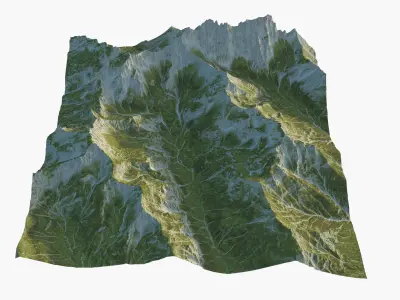 Swiss mountains 3D model