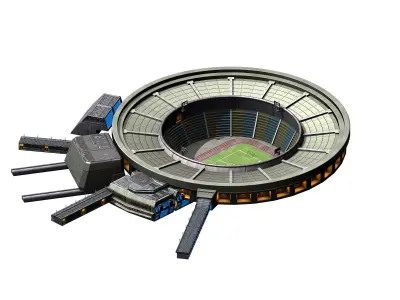 Different dimension - stadium - square 02 3D model