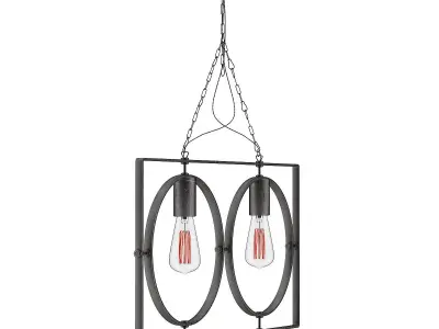 Dark Metal Ceiling Lamp 3D model