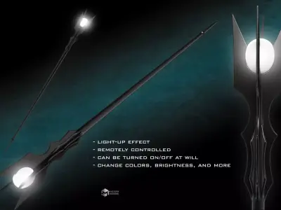Saruman light up Staff 3D print model