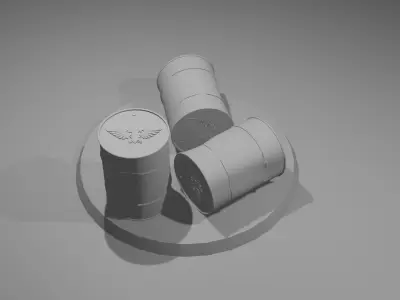 Damaged barrels of the Big E Free 3D print model