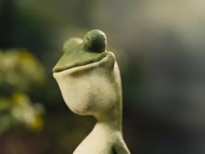 Cartoon Frog Blender 3D model
