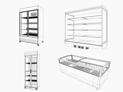  Supermarket Freezer Refrigirator pack