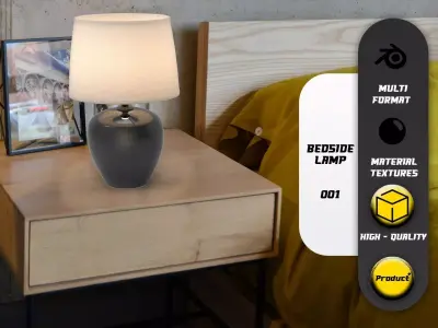 Bed Side Lamp 001 Low-poly 3D model