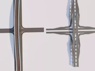 Road Pack - Extended-City Roads  3D model