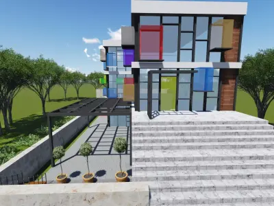 Architectural Design for a Modern Kindergarten Project 3D model