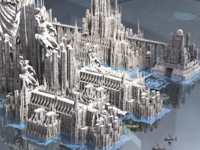 Mount Olympus City of Light Kit bash  3D model