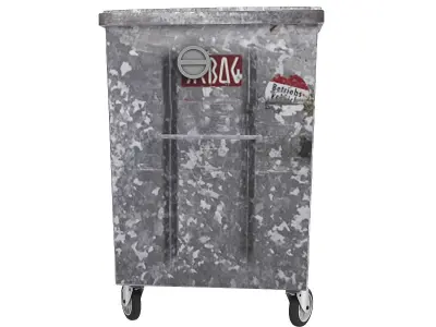 Metal Trash Container 3D model