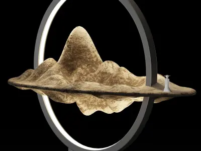 Tibetan mountain table lamp 3D model