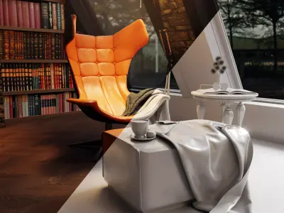 Living Room 3D model 100