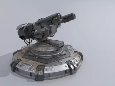 Futuristic Cannon 3D model