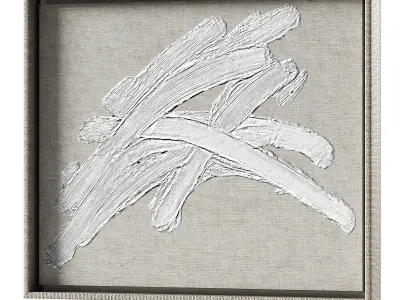 Plaster Brushstroke Wall Decor by Palecek 3D model