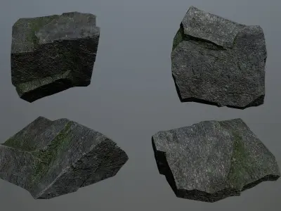 Rock Set 1 Low-poly 3D model