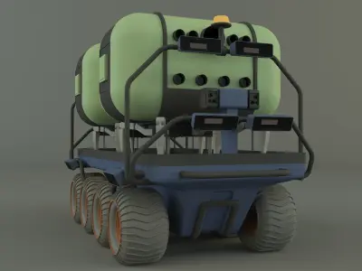 Space life capsule carrier 3D model