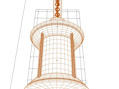 3D simple stylized wall lamp 3D model