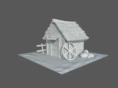  low poly house for game Free low-poly 3D model