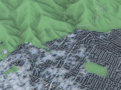 Cityscape Altadena Los Angeles County California United States 3D model